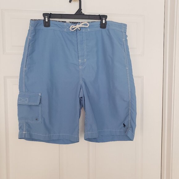 Polo Ralph Lauren Men's Swim Trunks Board Shorts Mesh Lined Blue Size Large - Picture 1 of 9